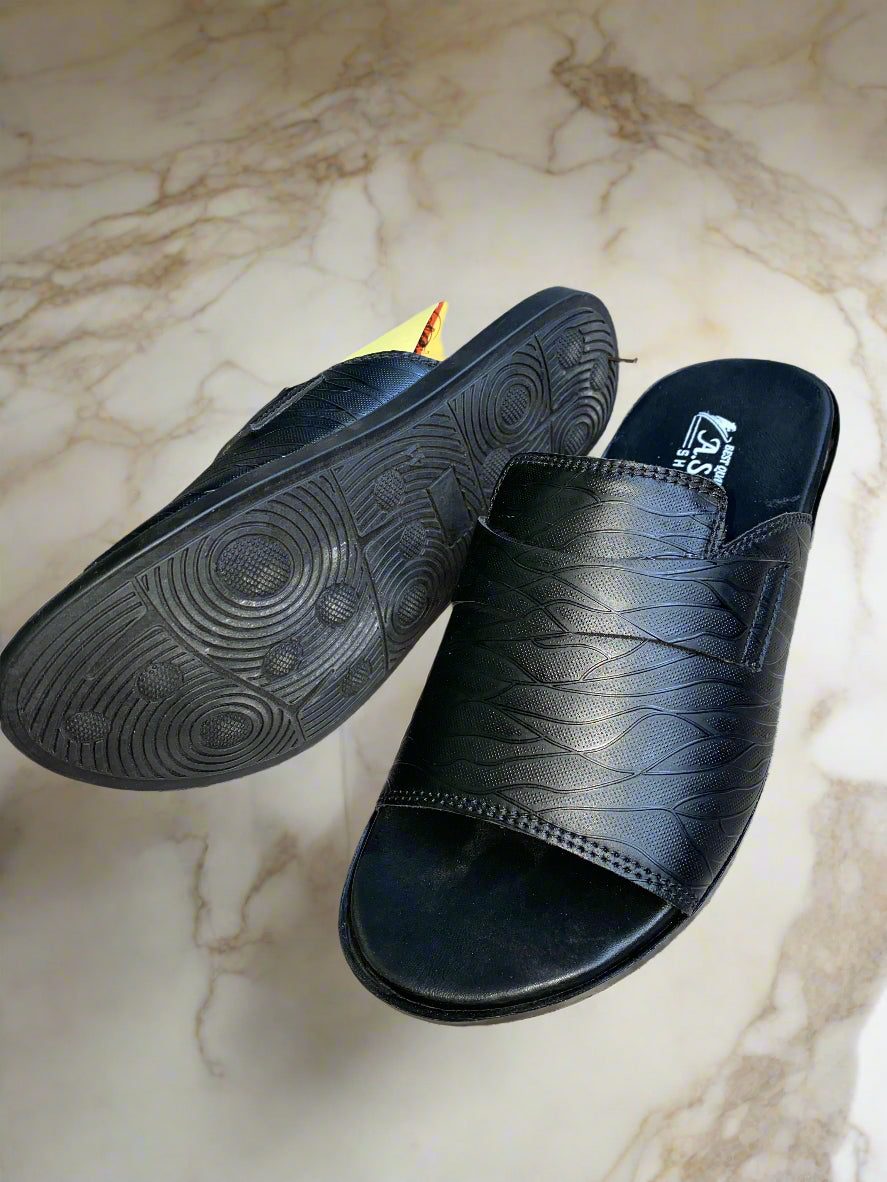 Premium Handmade Pure Leather Slides – Trendy & Comfortable